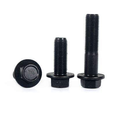 M10 Black Oxide Finish Coated Hex Flange Bolts DIN 6921 Class 10.9