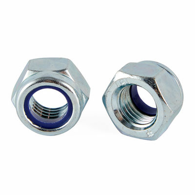 M16 DIN6924 Nylon Lock Nuts Galvanized Grade 8 Steel Insert Lock Nut