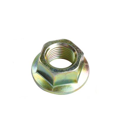 SAE J995 Gr.8 Non Serrated IFI-145 Fine Thread Hex Flange Nuts Yellow Zinc Plated