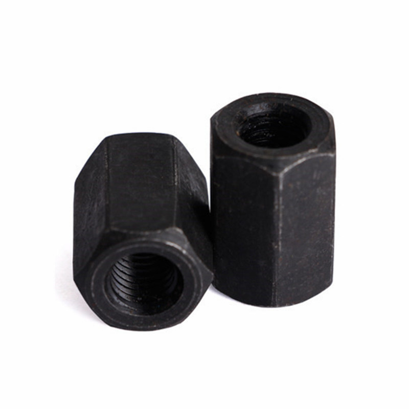 M12 UNC DIN6330 Class 8 Black Color Finish Hex M12 Coupling Nut
