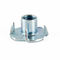 Furniture Low Carbon Pronged Tee Nuts Class 4 Zinc Plated 20 X 7/16