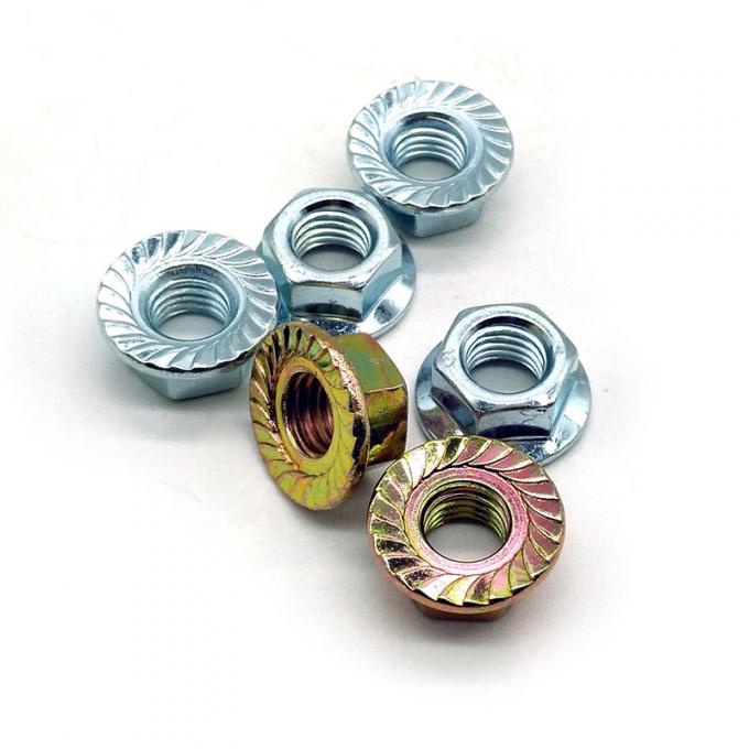 Serrated M18 Galvanized Grade 4 Hex Flange Nuts ISO 4161