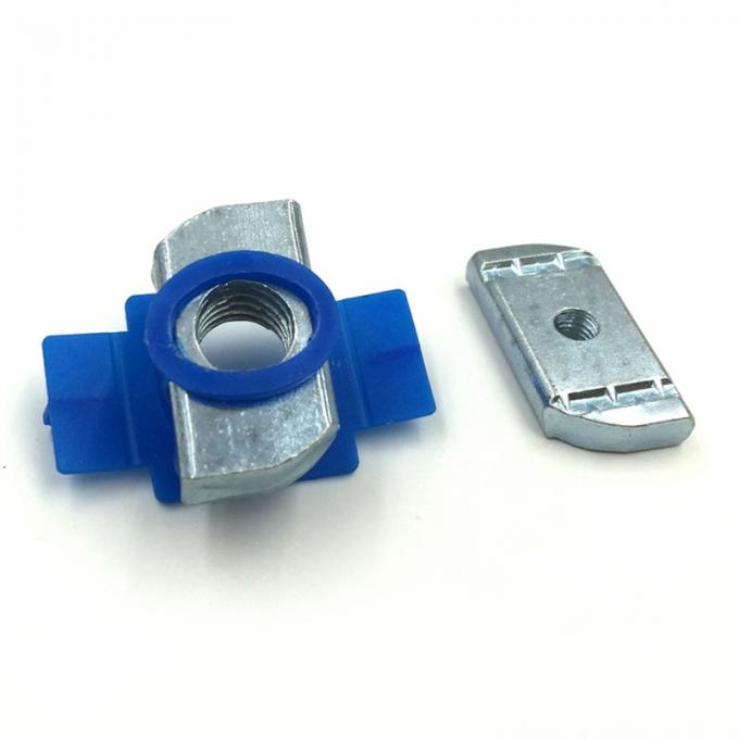 Galvanized 3/8" Grade 2 Plastic Wing Spring Channel Nuts M10 UNC Thread