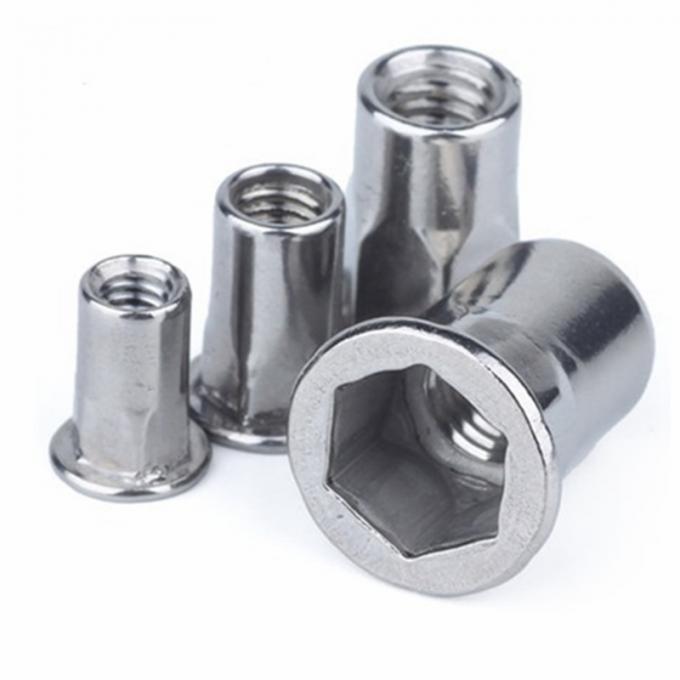 Stainless Steel 304 Split Rivet Nut M10 Diameter Flat Head
